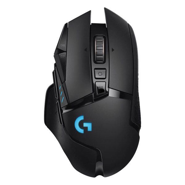 Logitech G502 Lightspeed Wireless Gaming Mouse, 25K Sensor, PowerPlay Compatible, RGB, Adjustable Weights, 11 Programmable Buttons, Long Battery Life, On-Board Memory, PC/Mac - Black
