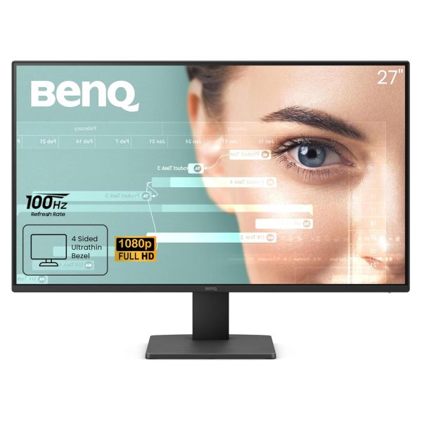 BenQ GW2791 27” 1920x1080 FHD 100Hz IPS Eye-Care 99% sRGB Monitor| HDMI| DisplayPort| Ultra Slim Bezel| TUV-Certified| Flicker-Free| Low Blue Light Plus (Black)